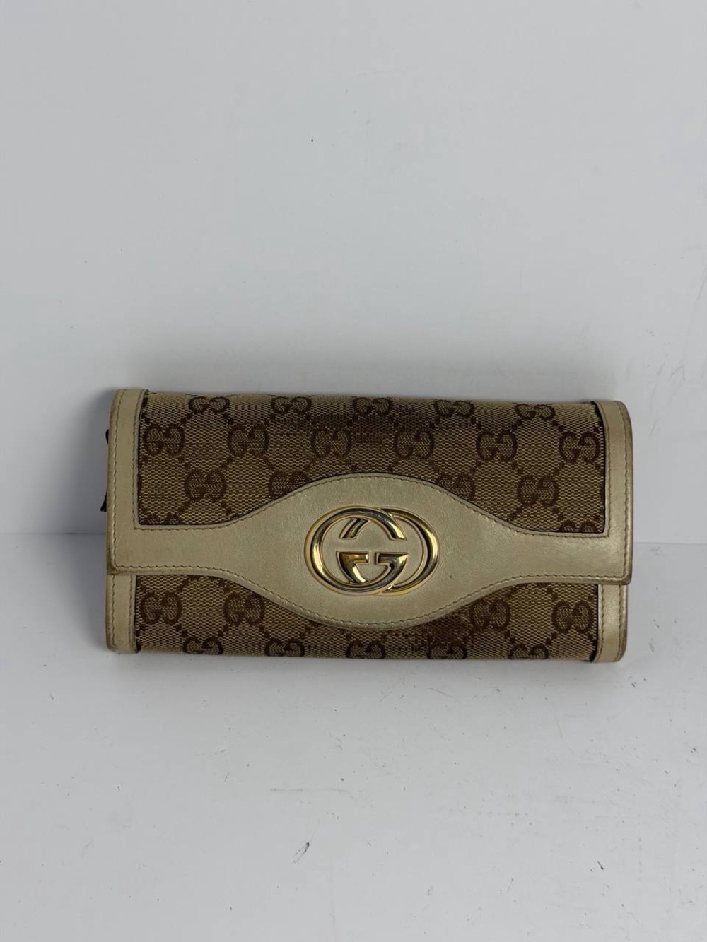 Gucci Sukey Beige GG Canvas Continental Wallet - Picture 1 of 14